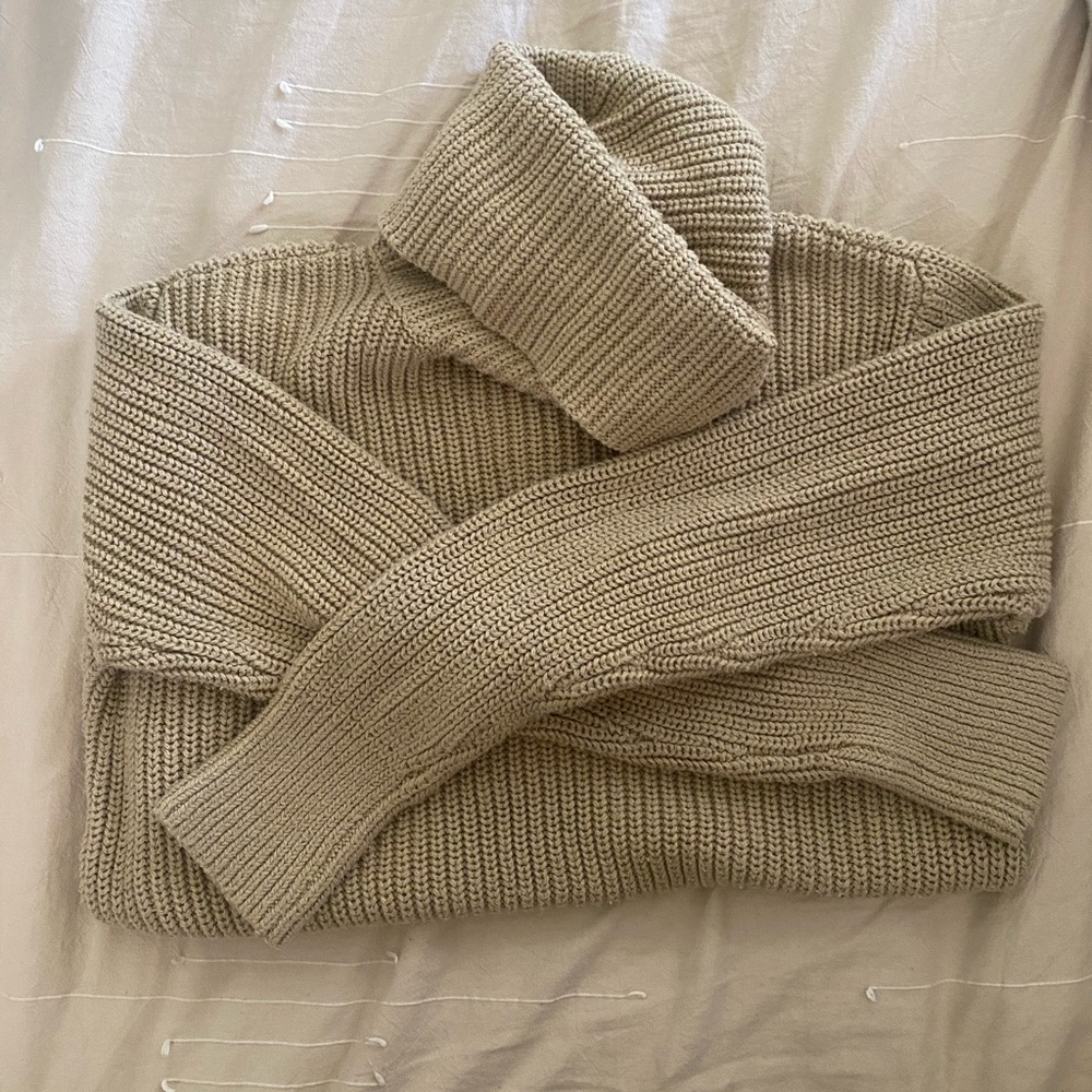Tan Turtle Neck Sweater/ Sweater Dress